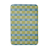 Blauwgroen blauw Olive Yellow Paars Patroon Badmat (Voorkant Verticaal)