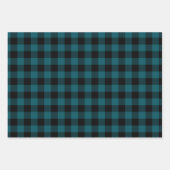 Blauwgroen blauw Ombre Buffalo Plays Small Inpakpapier Vel (Voorkant)