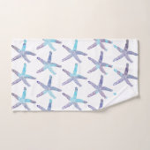 Blauwgroen blauw ombre-buikspatronen bad handdoek (Handdoek)