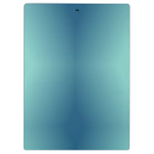 Blauwgroen Blauw Ombre Eenvoudig plat Persoonlijke Klembord (Achterkant)