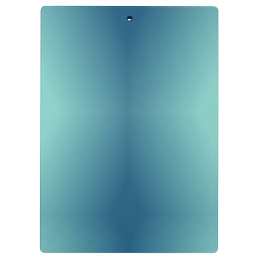 Blauwgroen Blauw Ombre Eenvoudig plat Persoonlijke Klembord (Achterkant)