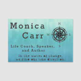 Blauwgroen blauw Ombre Zee Naamplaatje