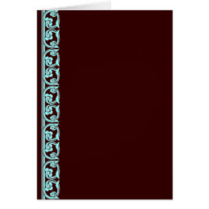Blauwgroen blauw op Chocolate Gothic Blank Art Kaa