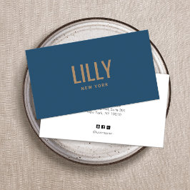 Blauwgroen blauw opvallend hoog visitekaartje