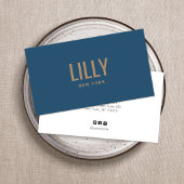 Blauwgroen blauw opvallend hoog visitekaartje