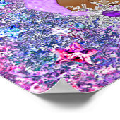 Blauwgroen Blauw Paars Roze Princess Baby shower E Poster (Hoek)