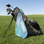 Blauwgroen blauw Paars Star Nebula Space Galaxy Un Golfhanddoek (Groen)