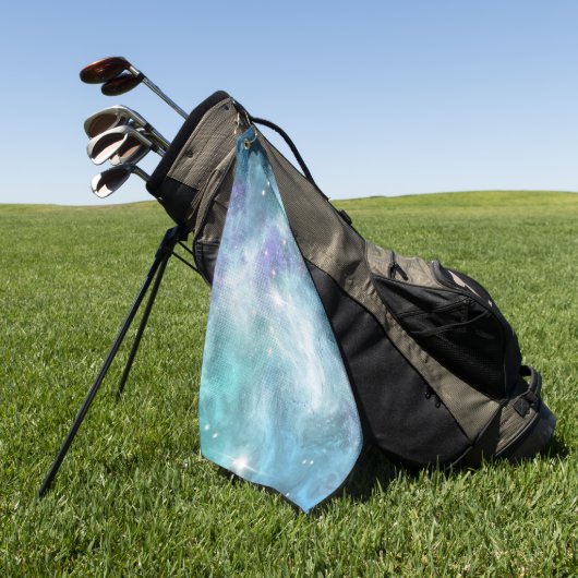 Blauwgroen blauw Paars Star Nebula Space Galaxy Un Golfhanddoek (Groen)