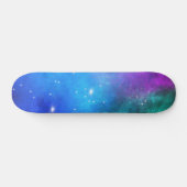 Blauwgroen blauw Paars Star Nebula Space Galaxy Un Persoonlijk Skateboard (Horizontaal)