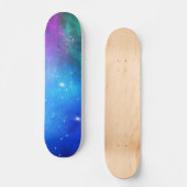Blauwgroen blauw Paars Star Nebula Space Galaxy Un Persoonlijk Skateboard (Voorkant)