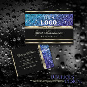 Blauwgroen Blauw Paarse Ombre Glitter toevoegen Lo Visitekaartje