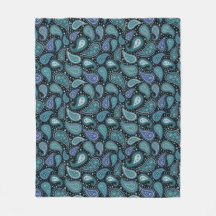 Blauwgroen blauw paisley Floral Pattern