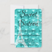 Blauwgroen blauw parijs lief zestien verjaardagsfe kaart (Voorkant)