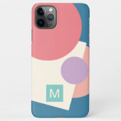 Blauwgroen blauw pastel perzik roze violette Paars iPhone Hoesje (Achterkant)