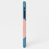 Blauwgroen blauw pastel perzik roze violette Paars iPhone Hoesje (Linkerkant)