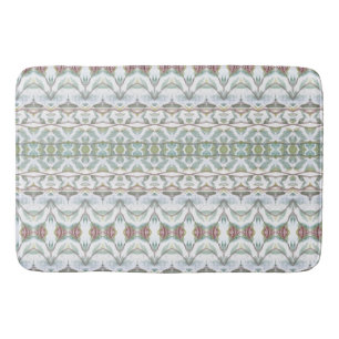 Blauwgroen blauw patroon badmat