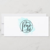 Blauwgroen blauw penseelcadeaucertificaat logo (Achterkant)