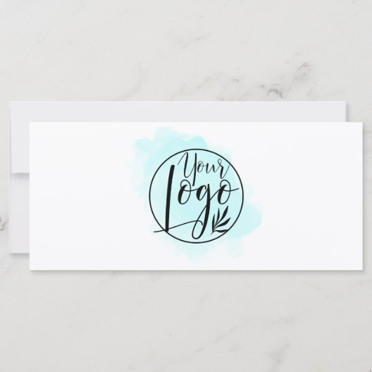 Blauwgroen blauw penseelcadeaucertificaat logo (Achterkant)