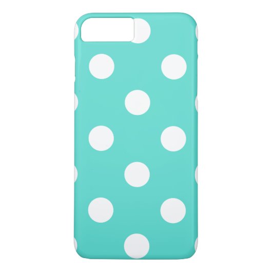 Blauwgroen blauw puntpatroon Case-Mate iPhone case (Achterkant)