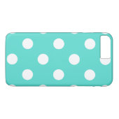 Blauwgroen blauw puntpatroon Case-Mate iPhone case (Achterkant (Horizontaal))