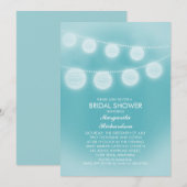 blauwgroen blauw romantisch lantaarns vrijgezellen kaart (Voorkant / Achterkant)