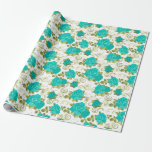 Blauwgroen Blauw Roos Bloemen Cadeaupapier<br><div class="desc">Voeg een vleugje elegantie toe aan uw geschenken met dit prachtige blauwgroen blauw roos patterned inpakpapier. Met levendige rozen en delicate groene bladeren, brengt dit bloemige ontwerp sophisticatie en charme bij elke gelegenheid, van verjaardagen tot bruiloften. Perfect voor iedereen die van botanische patronen houdt, dit inpakpapier is een stijlvolle keuze...</div>