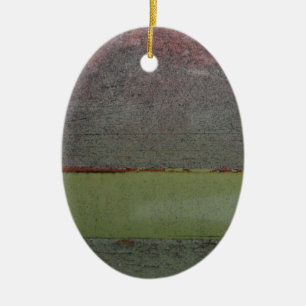 Blauwgroen Blauw Roze Groen geruïneerd Keramisch Ornament