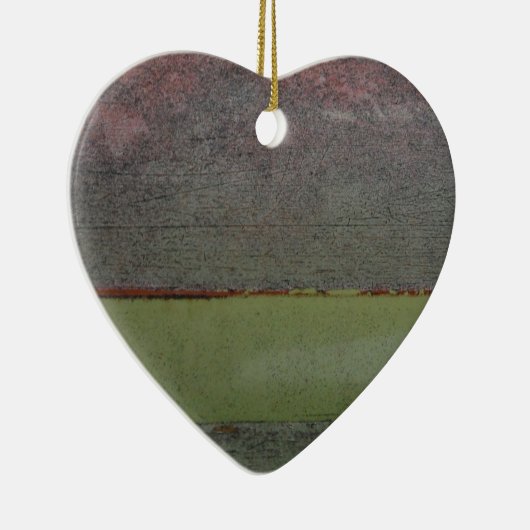 Blauwgroen Blauw Roze Groen geruïneerd Keramisch Ornament (Rechts)