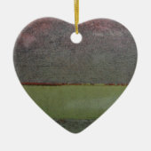 Blauwgroen Blauw Roze Groen geruïneerd Keramisch Ornament (Voorkant)