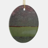 Blauwgroen Blauw Roze Groen geruïneerd Keramisch Ornament (Rechts)