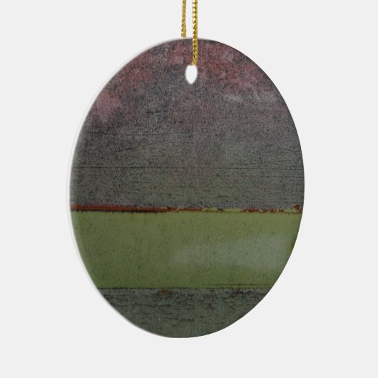 Blauwgroen Blauw Roze Groen geruïneerd Keramisch Ornament (Rechts)