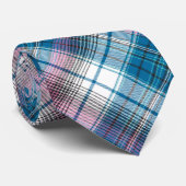 Blauwgroen blauw roze roze, modern, stijlvol tapij stropdas (Opgerold)