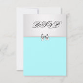 Blauwgroen blauw RSVP (Voorkant)