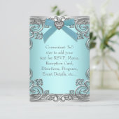 Blauwgroen blauw RSVP voor alle doeleinden (Staand voorkant)