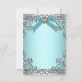 Blauwgroen blauw RSVP voor alle doeleinden (Achterkant)