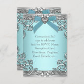 Blauwgroen blauw RSVP voor alle doeleinden (Voorkant / Achterkant)