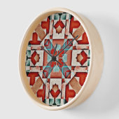 Blauwgroen blauw rubbijn terra Cotta Tribal Kunstp (Hoek)