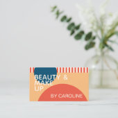 Blauwgroen Blauw Rust Sinaasappel Ivoor Kunst Vorm Visitekaartje (Staand voorkant)