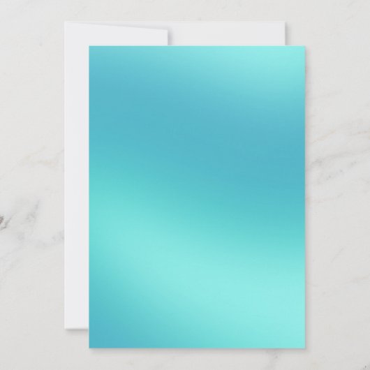 Blauwgroen Blauw Schattige Waterverf Axolotl Verja Kaart (Achterkant)