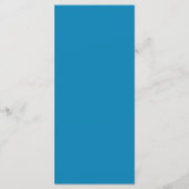  Blauwgroen Blauw Single Seashell Wedding Menu (Achterkant)