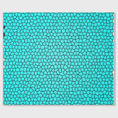 Blauwgroen blauw slangenpapier cadeaupapier (Vlak)