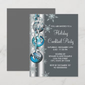 Blauwgroen Blauw Sneeuwvlokken Ornamenten Kerstfee Kaart (Voorkant / Achterkant)