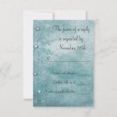 Blauwgroen blauw Snowflake Christelijk kerstfeest Kaart (Achterkant)