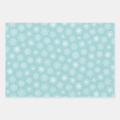 Blauwgroen blauw Snowflakes Patroon Kerstmis Inpakpapier Vel (Voorkant)