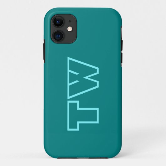 Blauwgroen Blauw Stevige Kleur | Minimalistisch mo Case-Mate iPhone Case (Achterkant)