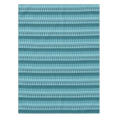 Blauwgroen blauw, stijlvol, modern, Abstract Strip Tafelkleed (Voorkant)