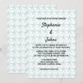 Blauwgroen blauw  strand Nautical Wedding Kaart (Voorkant / Achterkant)