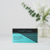 Blauwgroen blauw tijdelijk Visitekaartje (Staand voorkant)