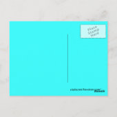 Blauwgroen blauw tiki thema begroeting briefkaart (Achterkant)