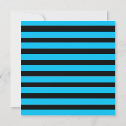 Blauwgroen blauw Turquoise en wit Stripes Patroon Kaart (Achterkant)